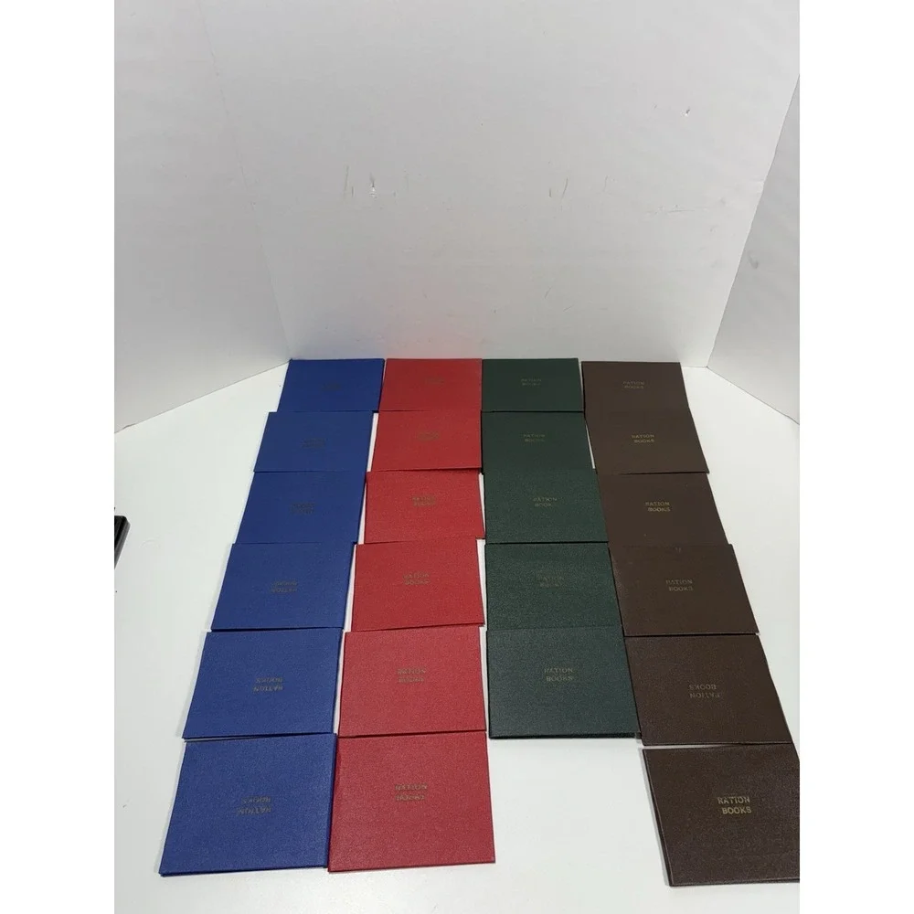 Ration Books‎ Holtite Cover  Case Lot Of 23 Brown Red Blue Green Ration Book WW